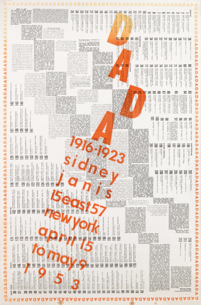 Marcel Duchamp, Dada Catalogue Poster